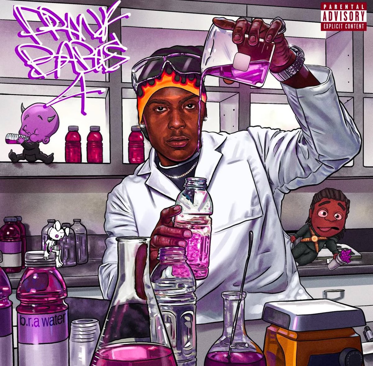 wydhuey's tweet image. Dc2Trill’s official album art for 'Drank Babies 4Life'

The album drops 01/28/2025 🫗🧱