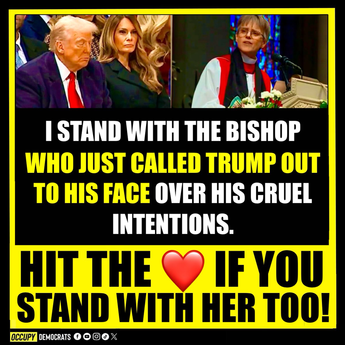 OccupyDemocrats's tweet image. She’s a national treasure. Hit the ❤️ and RETWEET if you agree! Follow us 👉 @occupydemocrats @Poptivism_ 👉 SHARE THIS‼️ #Bishopbudde #bishop #Bishop #Catholic #Catholics #DonaldTrump #Trump #Trump2025 #MAGA #MAGACultMorons #Lovewins #lovewinsall #immigrants #LGBTQ