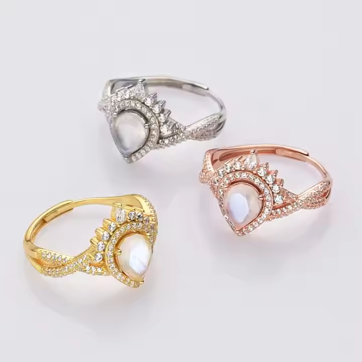 Claire136423292's tweet image. 🔮✨ A little sparkle never hurt anyone! Our silver rings, adorned with genuine gemstones, are perfect for stacking or wearing solo. Each stone has its own story—what will yours be? 🌟💍

#silverrings
#moonstonebandring
#moonstonering
#rainbowmoonstonemoon
#moonstone
#moonstones