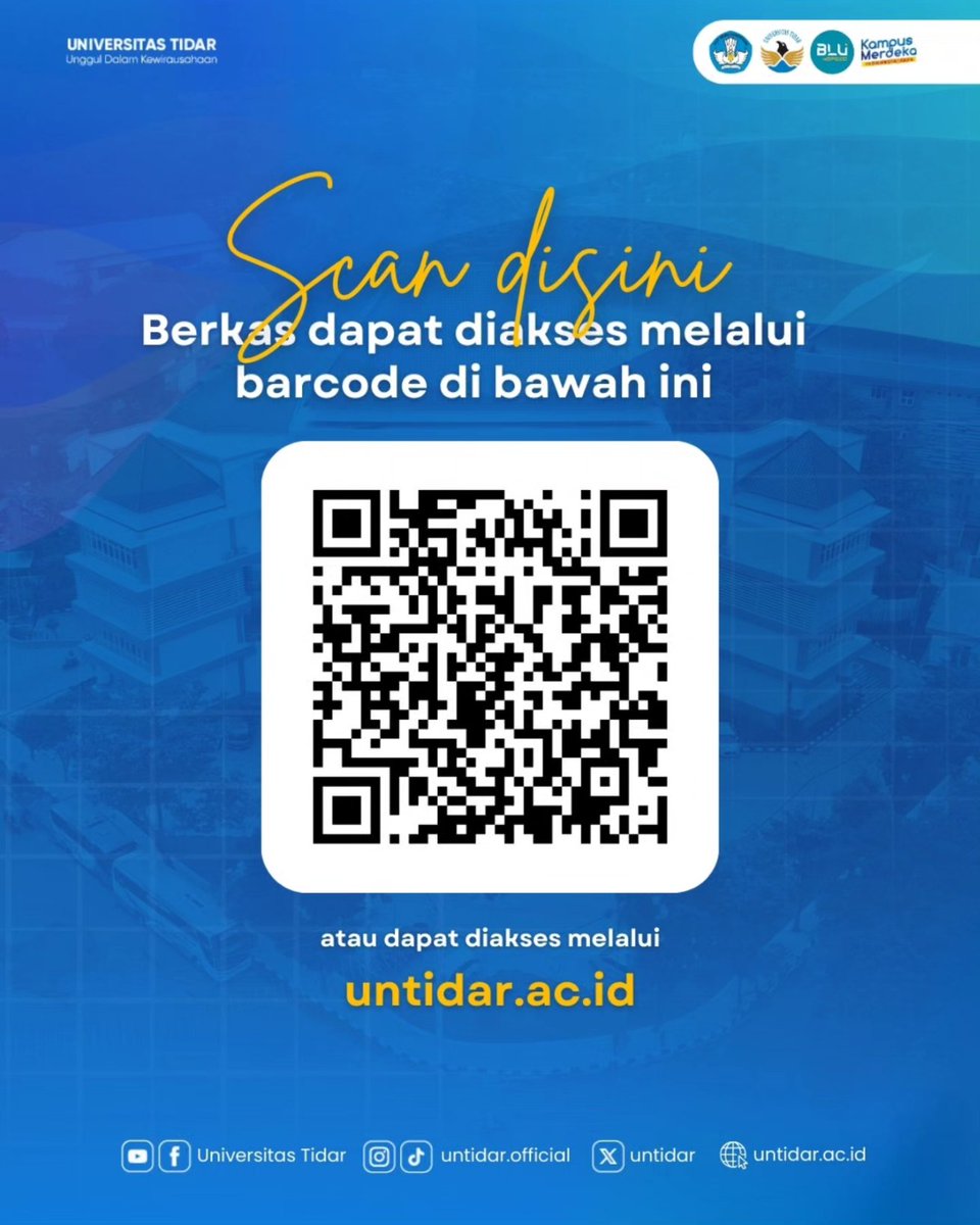 Halo, Civitas Akademika UNTIDAR👋

Segera daftarkan dirimu dan jadilah bagian dari perubahan positif! Bersama, kita ciptakan lingkungan kampus yang lebih aman dan harmonis.💛

#universitastidar #banggajadiuntidar
