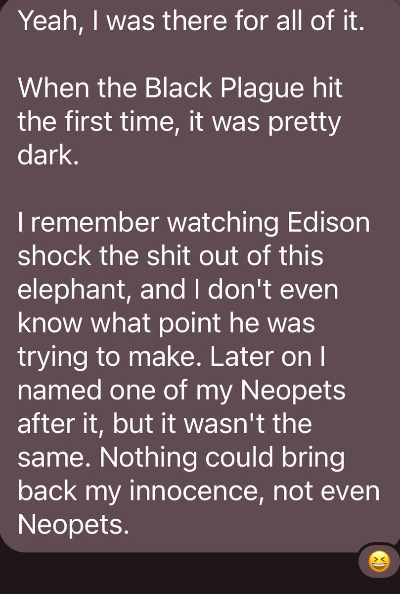 mjredraven's tweet photo. @DrawfeeShow my husband and I, and some friends, are doing a virtual movie night and have a chat going to talk about the film. One of the characters claims to be over 2000 years old, and my husband responded with this:
Needless to say, thought of Karina 😂 https://t.co/t0wDFcD8nl