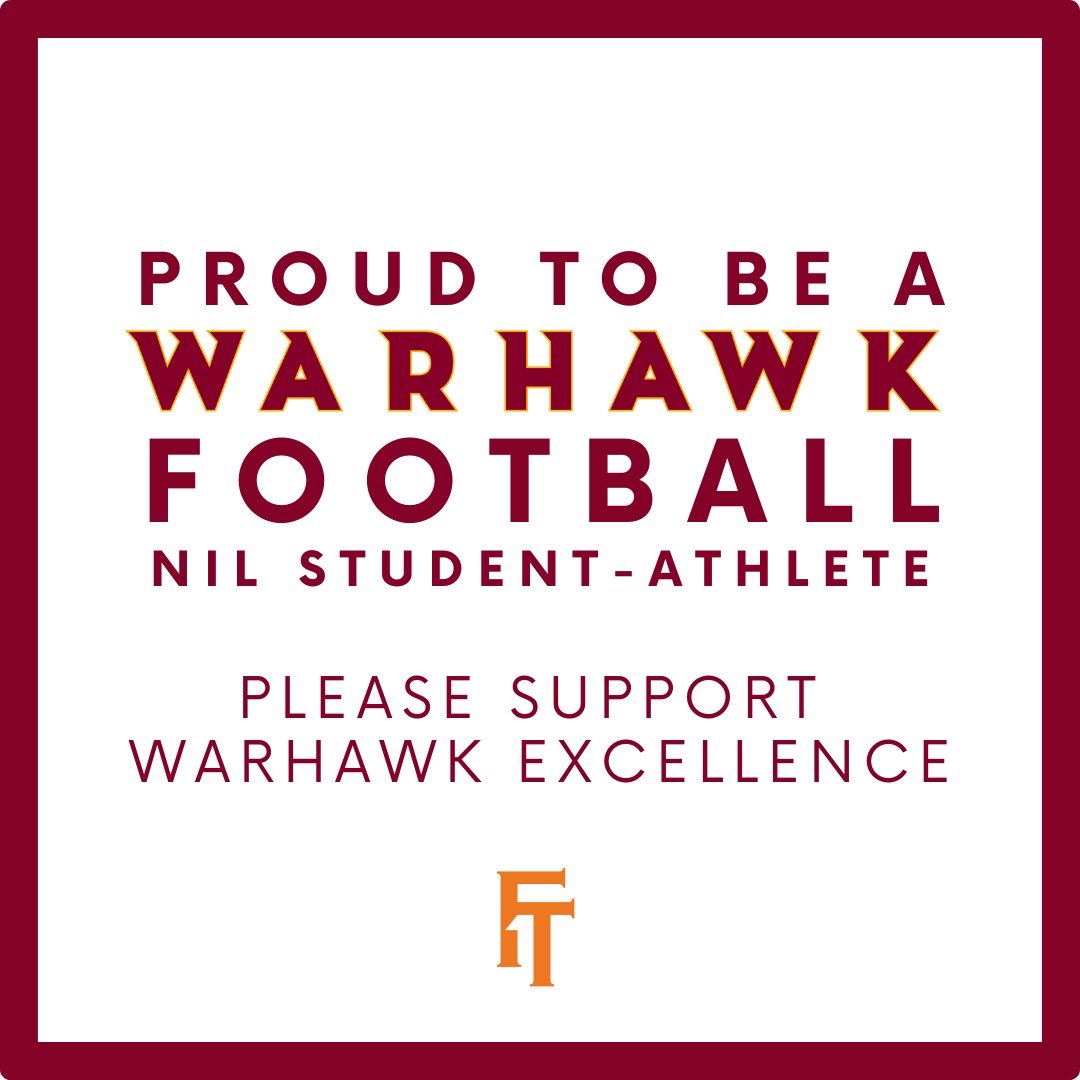 Proud to be a ULM Football NIL athlete and BIG THANKS to Warhawk Excellence. Can't wait to see you on the field this fall! Go Warkhawks! #GoWarhawks!