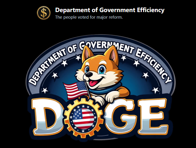 EEEEE76821's tweet photo. 美国政府效率部（#DOGE）更新了其网站LOGO，从狗狗币DOGE的标志换成了另一张狗的插图。 https://t.co/NZtiv2VFuC