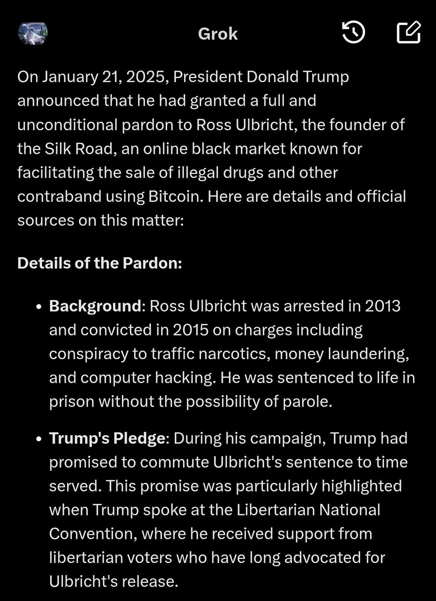 IAmInfinite888's tweet image. It&apos;s OFFICIAL!
 @realDonaldTrump has pardoned Ross Ulbricht, creator of the Silk Road. Just as he said he would do during his campaign. 

Agree or disagree. This is monumental and is not something that most of us thought we would ever see.

#FreeRossDayOne #FREEROSSULBRICHT