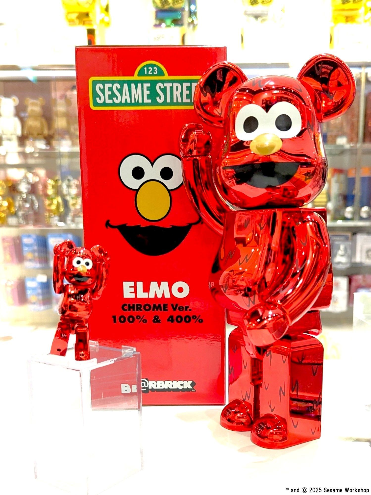 BE@RBRICK ELMO CHROME Ver. 100％ & 400％