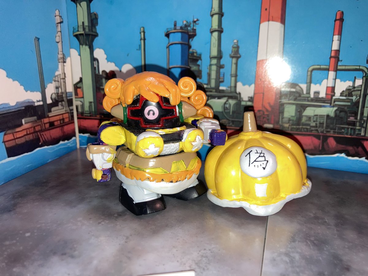 MusashingmanSub's tweet image. 召し豚のカイをドムで再現してみた
(にせカイじゃ〜)
#ガンダム #ガンプラ #sdガンダム #BB戦士  #gジェネ #ドム 
#にゃんこ大戦争 #ギャラクシーギャルズ #召し豚のカイ #ガンプラは自由 #ガンプラ改造 #黒い三連星 #電脳学園ギャラクシーギャルズ  #ビグザム #エポキシパテ