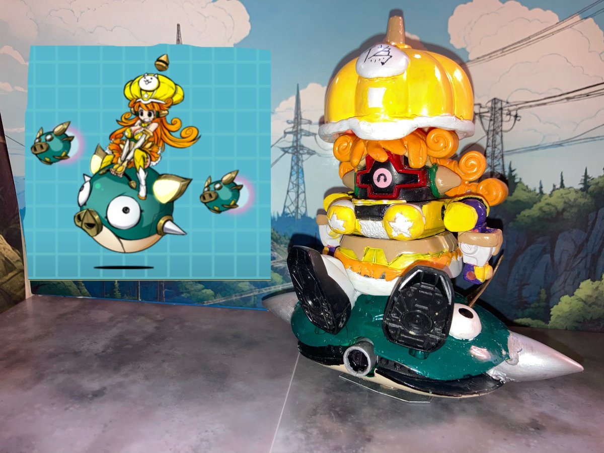 MusashingmanSub's tweet image. 召し豚のカイをドムで再現してみた
(にせカイじゃ〜)
#ガンダム #ガンプラ #sdガンダム #BB戦士  #gジェネ #ドム 
#にゃんこ大戦争 #ギャラクシーギャルズ #召し豚のカイ #ガンプラは自由 #ガンプラ改造 #黒い三連星 #電脳学園ギャラクシーギャルズ  #ビグザム #エポキシパテ