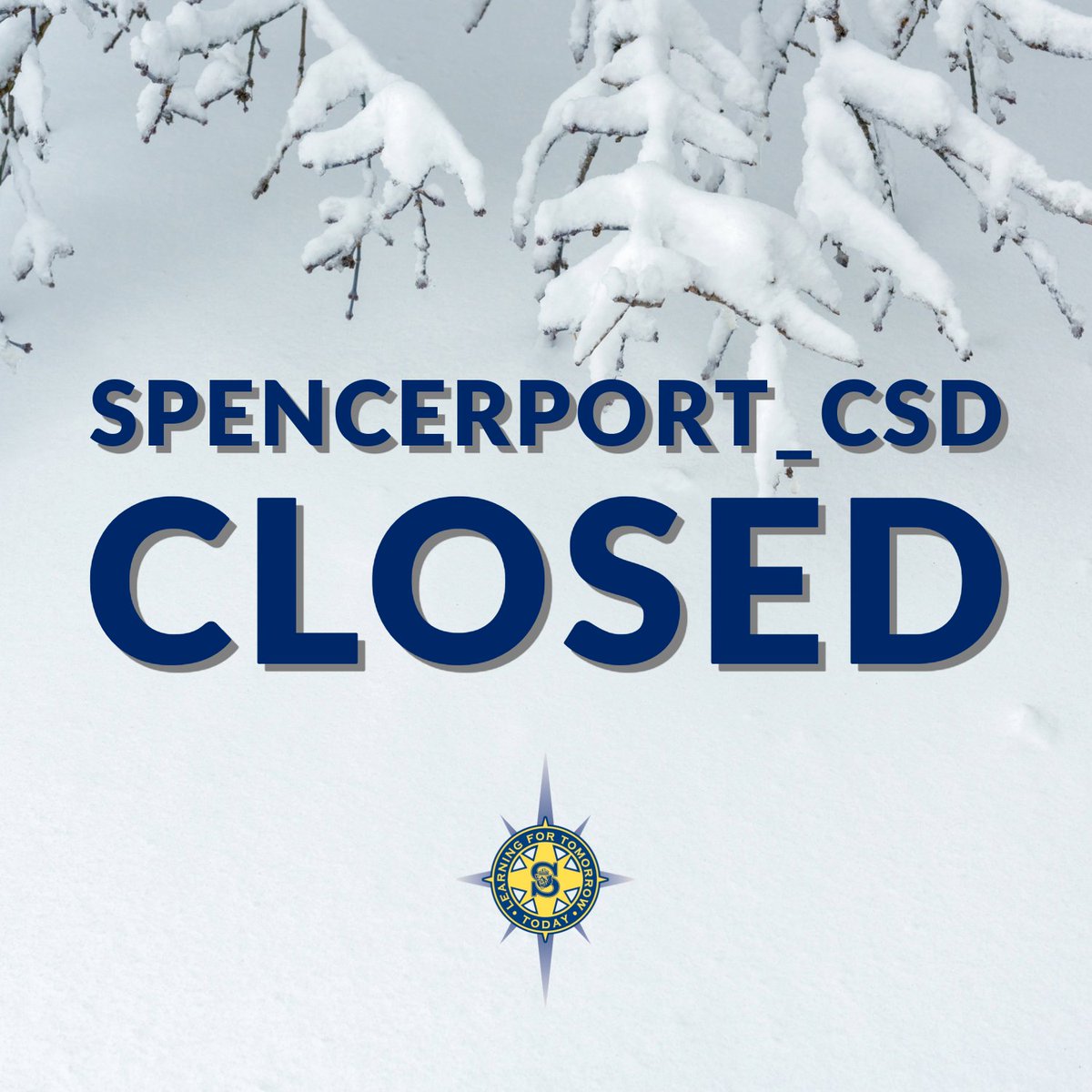 SpencerportCSD's tweet image. Due to the forecast for extreme cold and subzero wind chills, Spencerport Schools will be closed on Wednesday, Jan. 22. All after-school and evening activities are also canceled. Stay warm!
