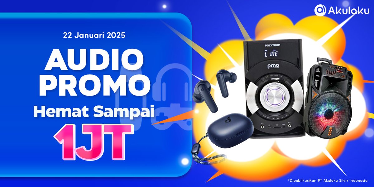 akulakuID's tweet photo. HEMAT SAMPAI 1JT?🤑
Buruan deh nikmatin promo AUDIO PROMO Akulaku dan bawa pulang speaker impianmu🛍🛒
Beli di sini👉 https://t.co/yJm0ABhdh1
#AkulakuIndonesia #BelanjaOnline #InfoPromo #PromoDigital https://t.co/wqxpFCUI5e