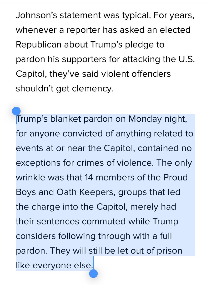 Trump just let us all know how full of 💩 Dems and other “allies” are. Blanket pardons would have been great once we saw the effect of a “Crime Bill.”

The Gov’t can literally do what they want when they want IF THEY WANT. 

And you can make it “legal” with the swipe of your pen