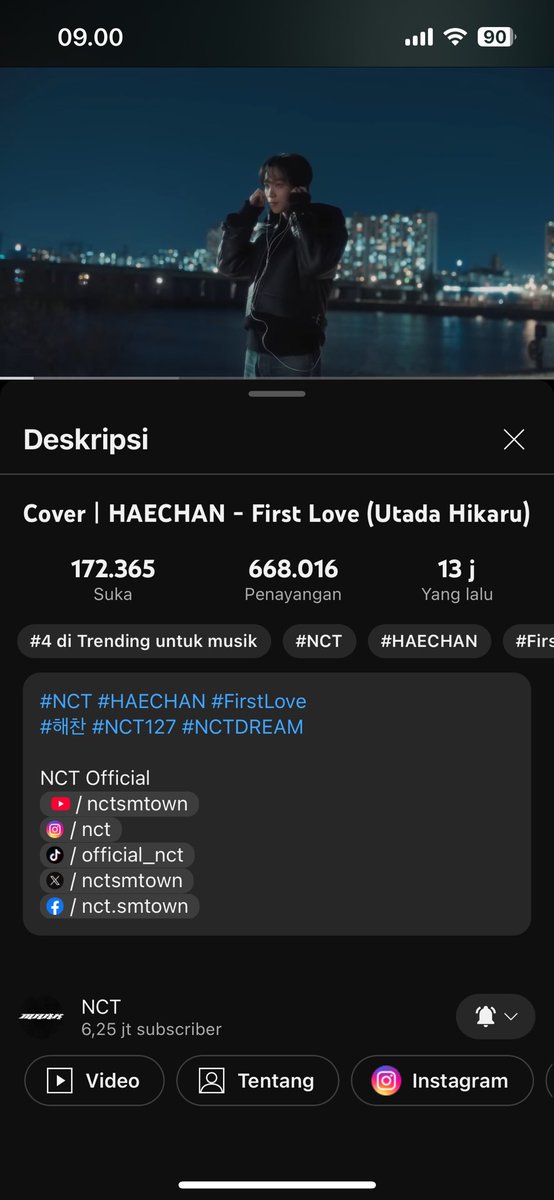 Telinga_Ajaib's tweet photo. 🌻SFS STREAMING PARTY 📢

🌻 haechan cover First Love (Utada Hikaru) 
🔗 https://t.co/tqRMOlGo2f…

tags 🎊 : @callmebuna @kareenjun @Aprilia24Rizka @bixxiefoxie29 @DRLoey_noona @Farawayyariva @sarimieisidua_ @selarikkisah

#HaechanCoverOutNow
#HAECHAN
#NCTDREAM
#해찬첫솔로커버곡 https://t.co/Px2WOuNiwR