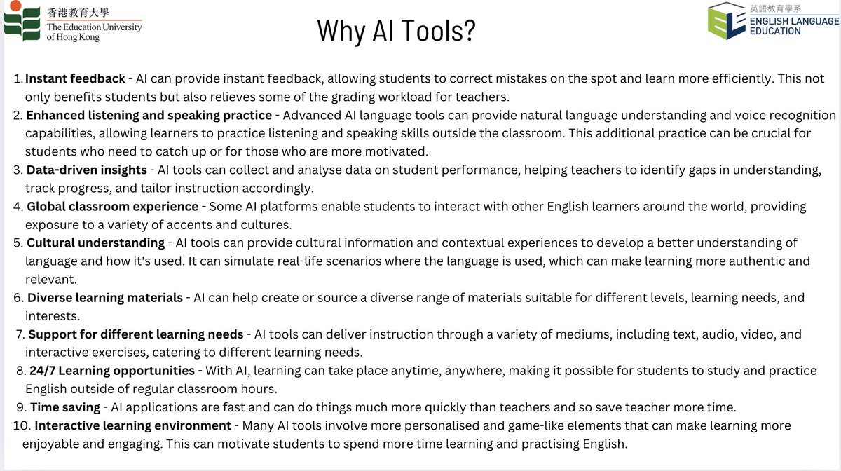 Eduhk_ELE's tweet photo. Dr. Lucas Kohnke and Prof. Chapelle delivered an invited webinar for AAAL on January 21, titled "AI in Applied Linguistics: ChatGPT and Language Teaching." #QualityResearch #Education #AppliedLinguistics #AI #ELEImpact https://t.co/fzPmI859wj