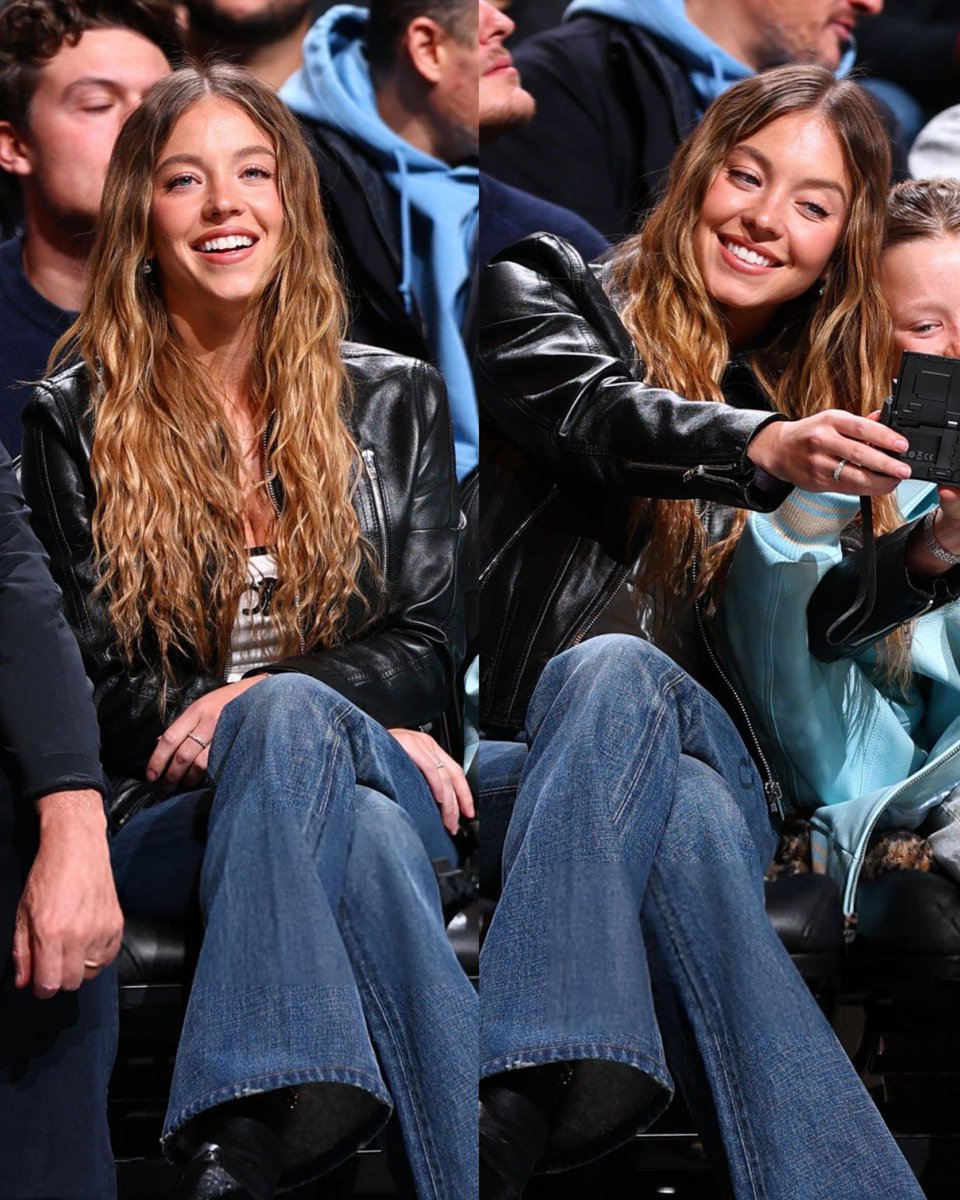 sweeneydailyx's tweet photo. Sydney Sweeney at NBA game in New York. https://t.co/h3hwXMflII