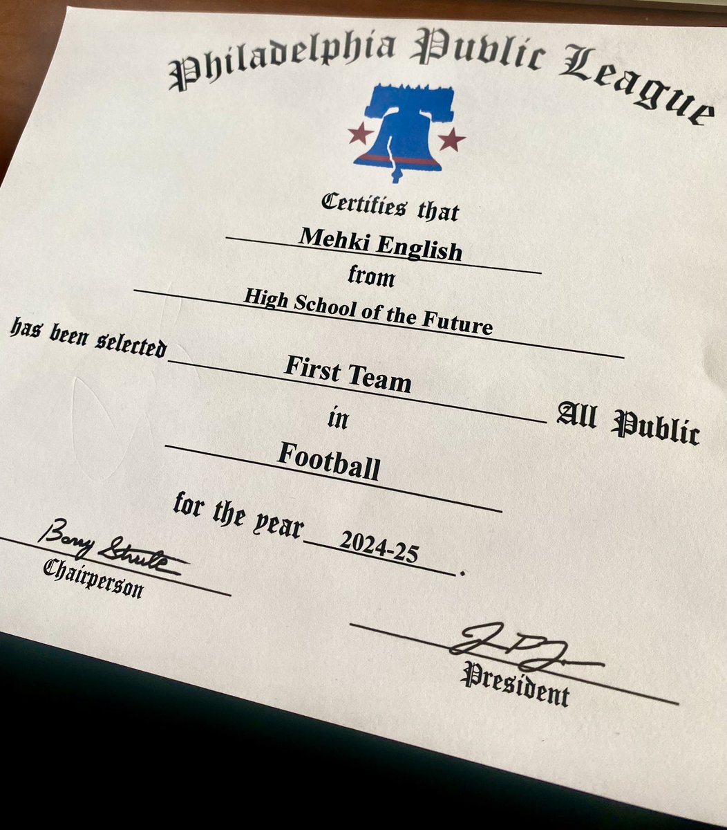 Mekhi_English's tweet photo. I was recently chosen for the First Team All Public League Football Team! https://t.co/jrj2qMFTP8