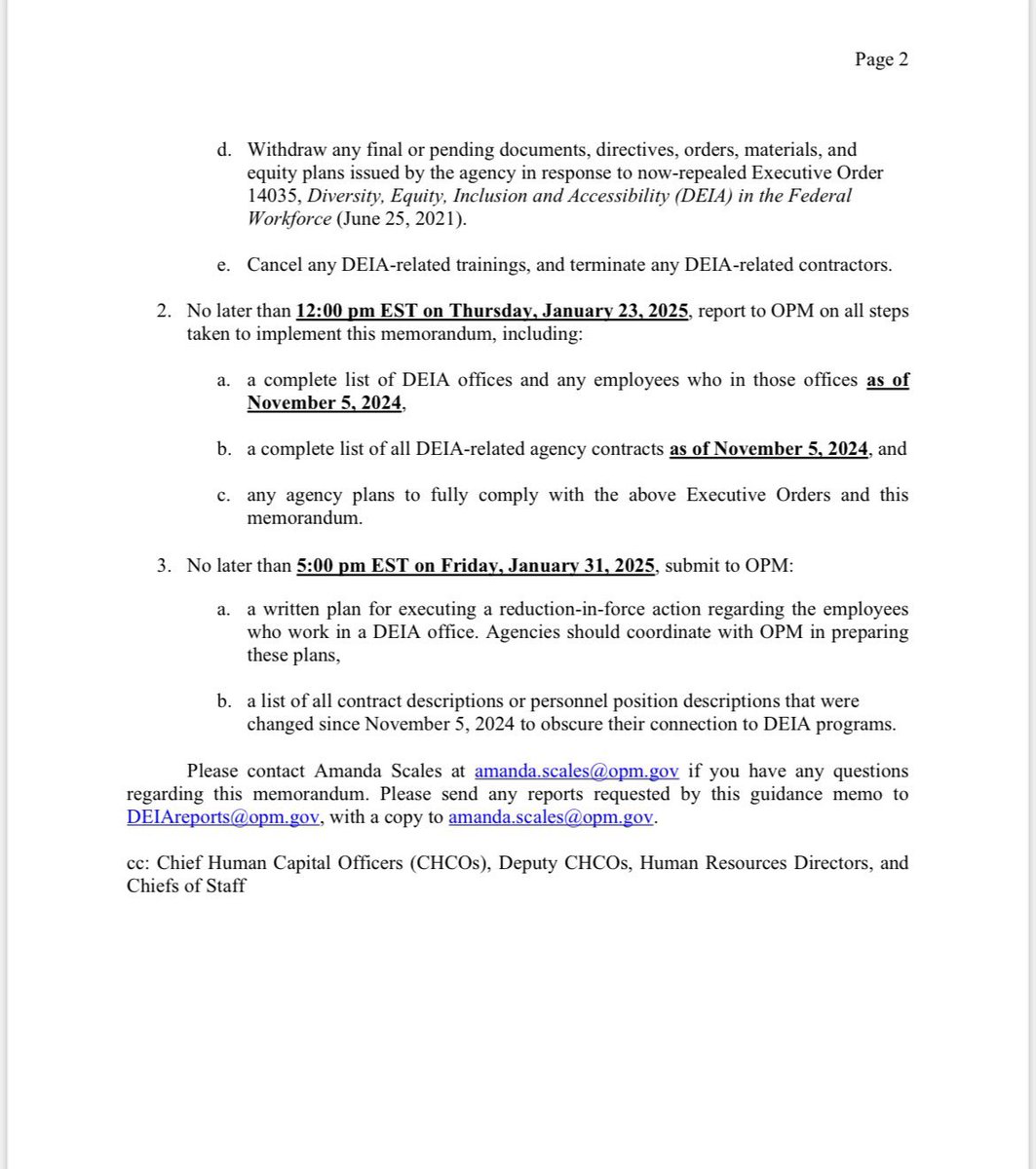 nicksortor's tweet image. 🚨 #BREAKING: President Trump has ordered that all federal DEI employees be placed on leave no later than Wednesday at 5pm ET

Leftist heads are going to EXPLODE 🤣