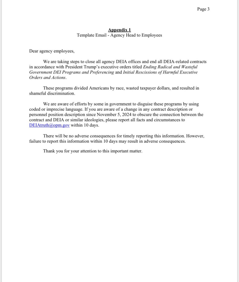 nicksortor's tweet image. 🚨 #BREAKING: President Trump has ordered that all federal DEI employees be placed on leave no later than Wednesday at 5pm ET

Leftist heads are going to EXPLODE 🤣