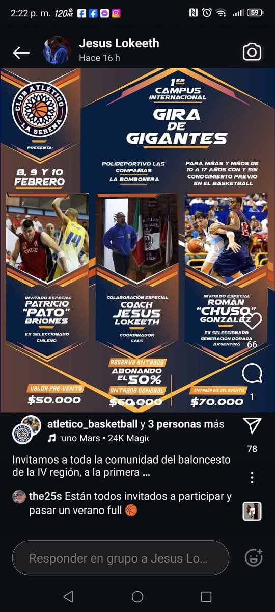 chusogonzalez's tweet photo. Básquet a pleno!!!!.. https://t.co/nQ4i3lLZrs