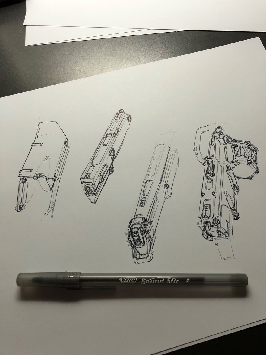 Sketching 
Getting better control from the fine points versus the mediums
Mediums are more amenable to light strokes and broader expression though