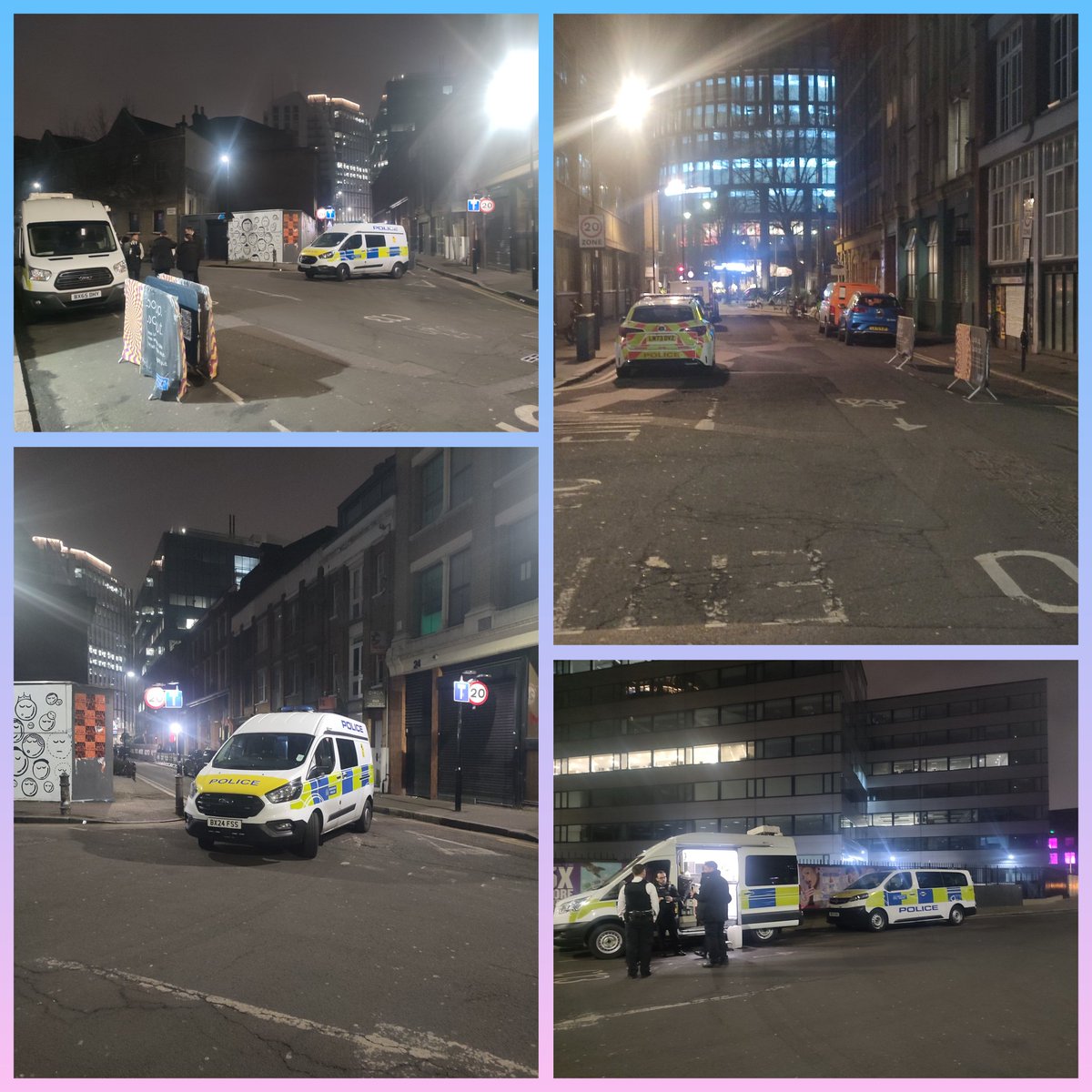 Bunhill Neighbourhood units working together with hackney response officers patrolling in and around XOYO