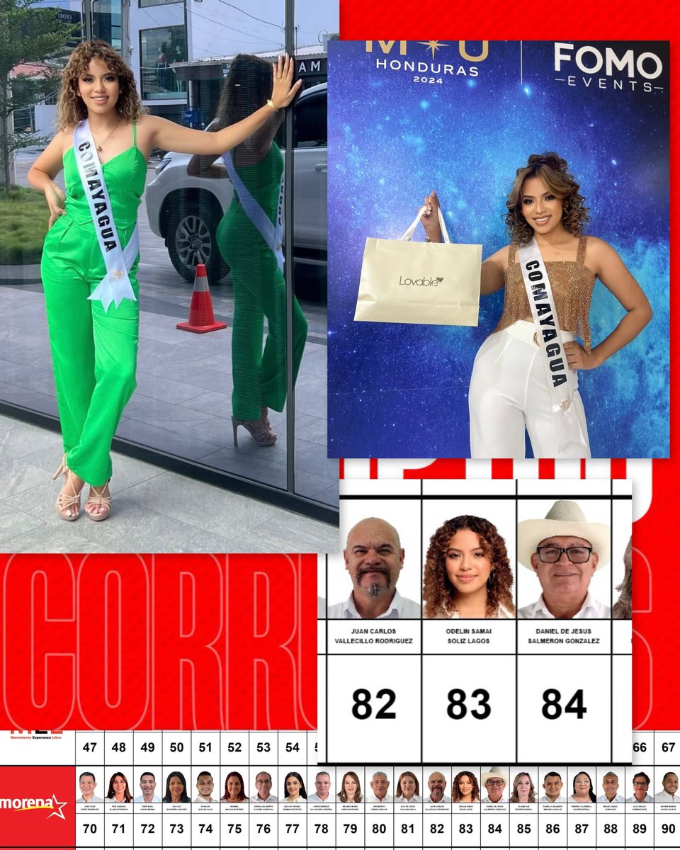 OnanFugonHN's tweet photo. Hablemos de #Corrupción

Patrocinada por @PartidoLibre 😂😂

@raseltome lleva de diputada por Francisco Morazan a la modelo que detiene el vidrio, la modelo representa al departamento de Comayagua #SeVale ? O solo con libre se puede ?  @OdelinSoliz https://t.co/YooAMjEMGF