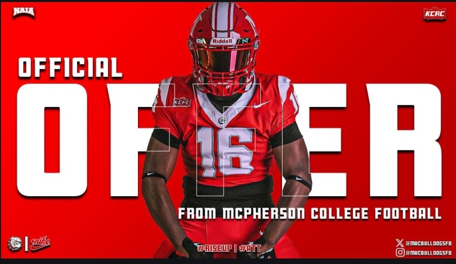 Julian (@julian_lofay) on Twitter photo #AGTG
I am blessed to receive my second collegiate offer to <a href="/MACBulldogsFB/">McPherson Football</a>
from coach <a href="/MikeGant99/">Mike Gant</a>. Thank you for this opportunity!!! <a href="/SummervilleFB/">Summerville Football</a>
<a href="/CoachMagwood/">Cory Magwood, CSCS</a> <a href="/CoachCStrick/">Caleb Strickland</a> <a href="/kwhite0715/">kwhite0715</a> <a href="/CoachJLofay/">John Lofay</a> <a href="/DAWGHZERECRUITS/">Dawg House Recruiting</a> #AGTG
I am blessed to receive my second collegiate offer to <a href="/MACBulldogsFB/">McPherson Football</a>
from coach <a href="/MikeGant99/">Mike Gant</a>. Thank you for this opportunity!!! <a href="/SummervilleFB/">Summerville Football</a>
<a href="/CoachMagwood/">Cory Magwood, CSCS</a> <a href="/CoachCStrick/">Caleb Strickland</a> <a href="/kwhite0715/">kwhite0715</a> <a href="/CoachJLofay/">John Lofay</a> <a href="/DAWGHZERECRUITS/">Dawg House Recruiting</a>
