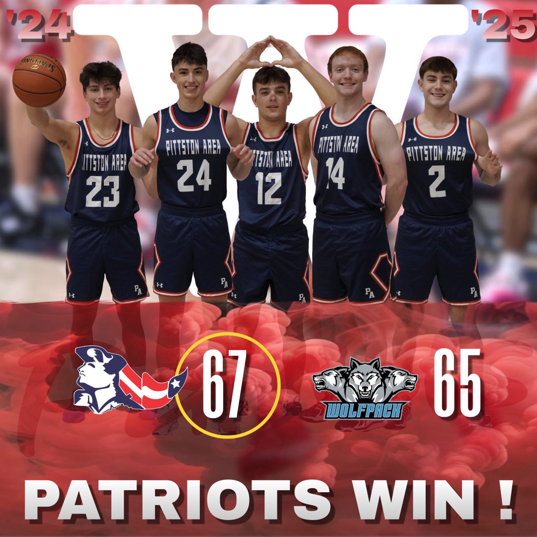 papatriot_bball's tweet photo. The Patriots with a big home win tonight against WBA Wolfpack. The offense was led by Giardina 26pts, McGarry 17, Lopresto 13, Lynn 5, Walter 4, and Scavo 2. The boys are back on the road Friday, Jan 24, as they travel to Nanticoke. 🏀💪🏀 https://t.co/v1pdm6ZB5Q