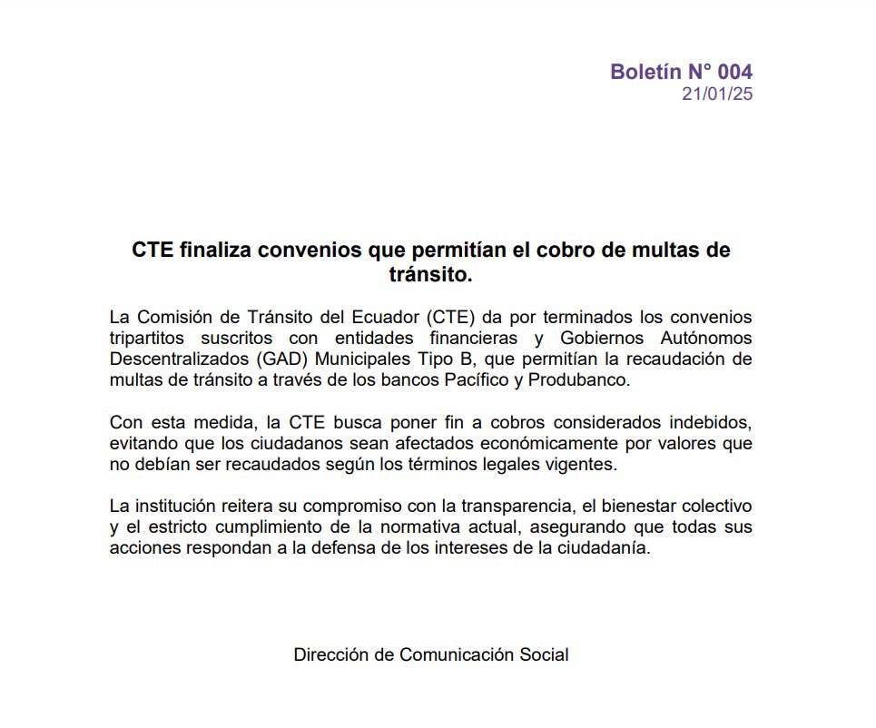 GaloLaraY's tweet photo. 1.“Se acabó el abuso y atraco con radares vacunas: la justicia prevalece para nuestros choferes.”
2.“El tiempo nos dio la razón: las multas iban a cuentas privadas, no al erario nacional.”
Boteri Pérez, los convenios que firmaste con bancos privados se terminaron, así órdenes notificar estos cobros prohibidos a través del Axis Cloud a nuestros choferes con los municipios, empezaremos a fiscalizarlos para que no sigan cobrando multas ilegales. #Radares 
@RobertoLuqueN 
@CTEcuador 
@ANT_ECUADOR