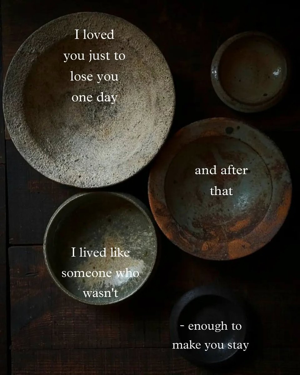 I love you just to lose you one day 
And after that I lived like someone who wasn't. Enough to make you stay ✨✨
