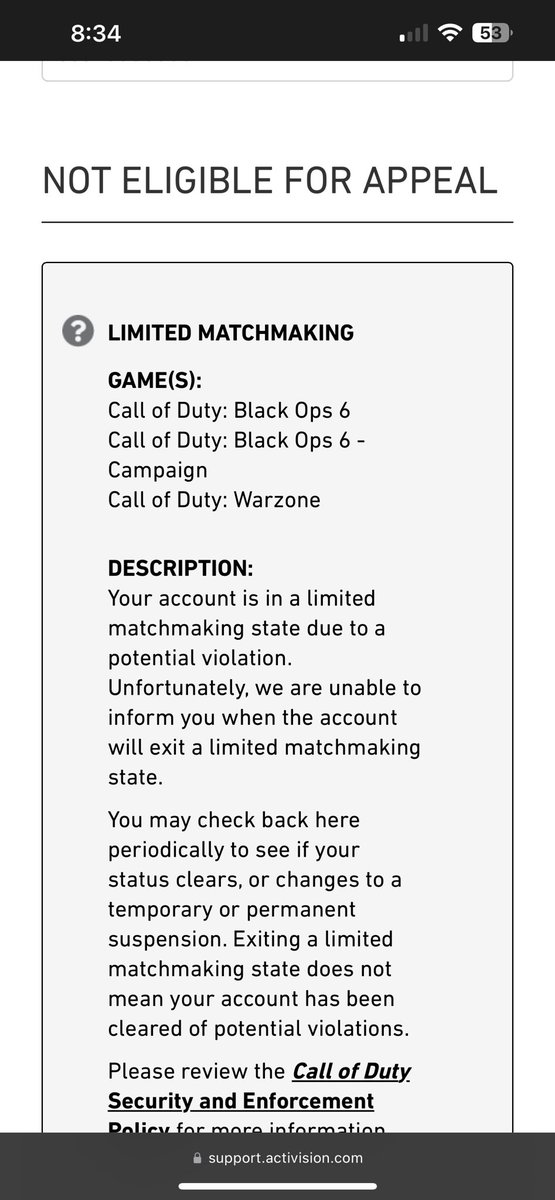 jukeZ__'s tweet photo. @ATVIAssist @Activision @CallofDuty  
This system is absurd. Fix your game. Have not once in my life cheated this game in any way. 
Activision Id - bee#6635066 https://t.co/WSeKj89ZHF