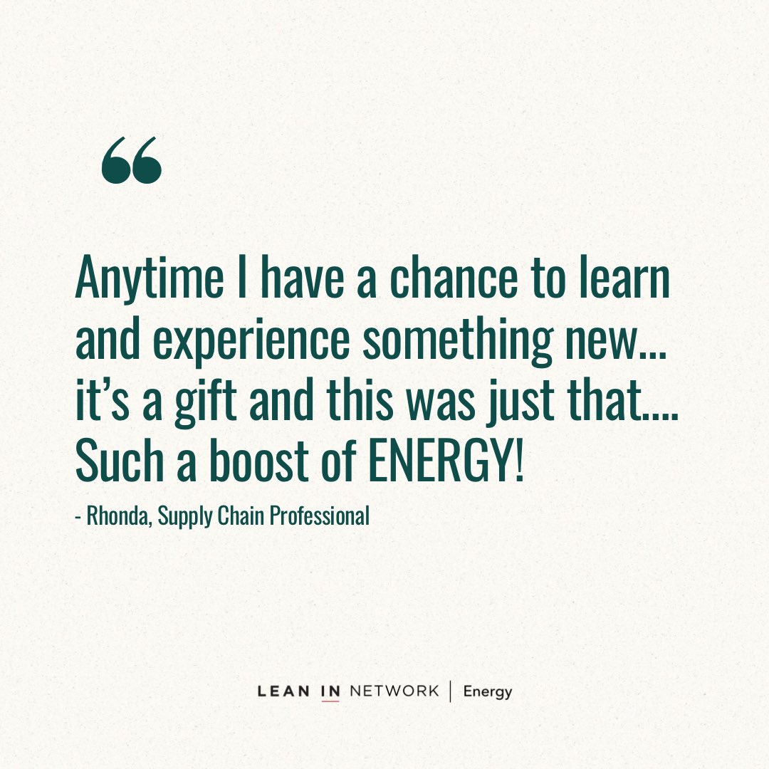 Lean In Network, Energy tweet media