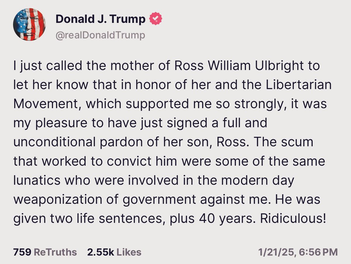 nickgillespie's tweet photo. So happy for  @RealRossU and his family! Thank you @realDonaldTrump and thank you @LPNational and @angela4LNCChair  for the role you played in making this happen! https://t.co/D6dC58bSA5