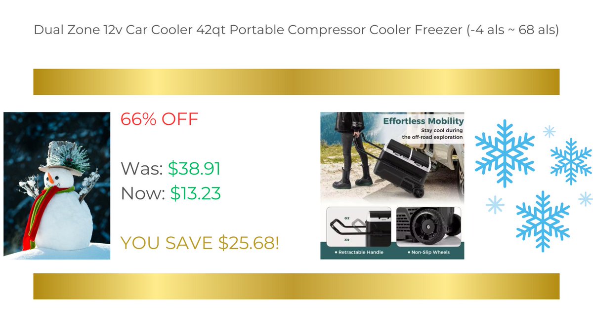 JonArauzo's tweet image. Click here:

s.click.aliexpress.com/e/_oDS418H

#portable #compressor #freezer #cooler #12v #product #discount #aliexpress #shopping #shopnow #buynow