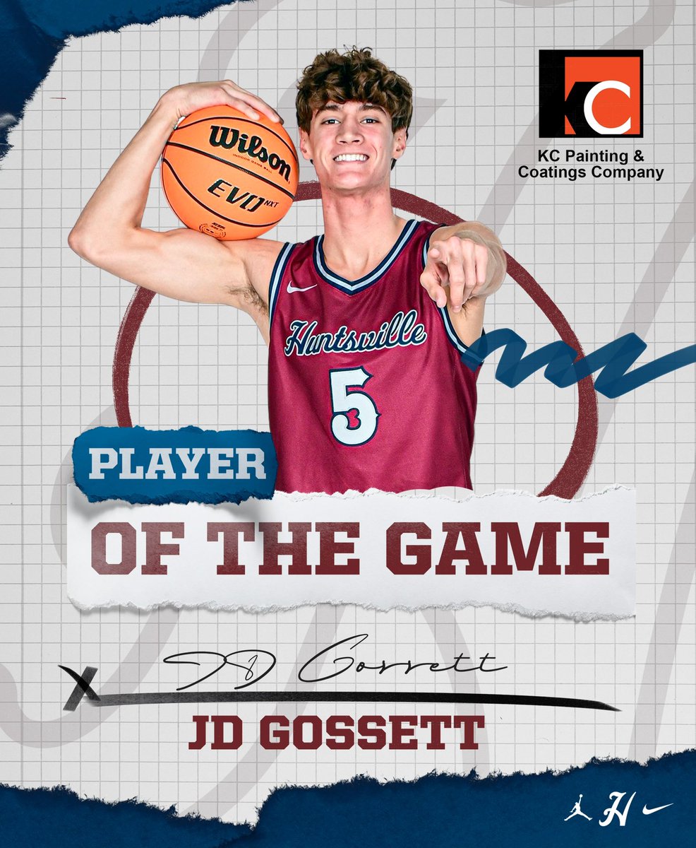 HuntsvilleMBB's tweet photo. JD Gossett is the Player of the Game! @JD_Gossett5 finished the night with 17 points, five rebounds, and five assist.
#Kingsofculture https://t.co/UREmoKNNIY