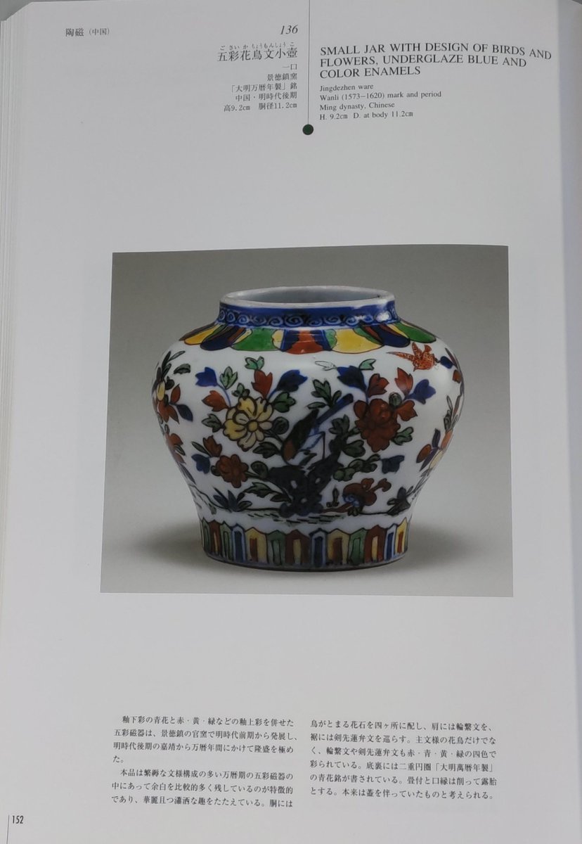 色鮮やかな花と鳥の陶器壺 色鮮やかな花と鳥の陶器壺