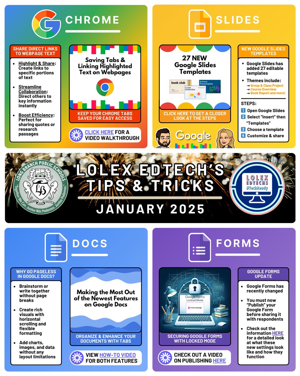 ✅ out <a href="/lolexedtechs/">LoLex EdTechs 🔜 #ISTELive</a> <a href="/GoogleForEdu/">Google for Education</a>-themed #edtech one-pager to kick off 2025! <a href="/l_alston/">Lois Alston</a> &amp; I used <a href="/CanvaEdu/">Canva Education</a>, <a href="/justmoteHQ/">Mote</a> + <a href="/loom/">Loom</a> to provide detailed info on some of #Google's newest 🤩 features to everyone <a href="/LBpublicschools/">Long Branch Public Schools</a> 💚 #education #edutwitter

🔗👉 bit.ly/40HR204