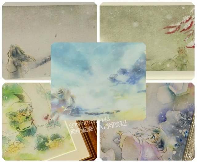 ryokucha443's tweet photo. 🍀展示のお知らせ

#ARTsLABo 様の「小さいHQ exhibition 02」に、島村嘉巳名義で新旧含め額装作品5点・ATC作品8点で参加させていただきます。

🍀期間　2025/1/22(水) 〜1/25(土)
🍀開催場所　ギャラリー武蔵屋画廊（東京都下北沢）
🍀詳細　https://t.co/ujvKkpr4TT

お楽しみいただけますように🍀 https://t.co/rM3x6pRlBQ