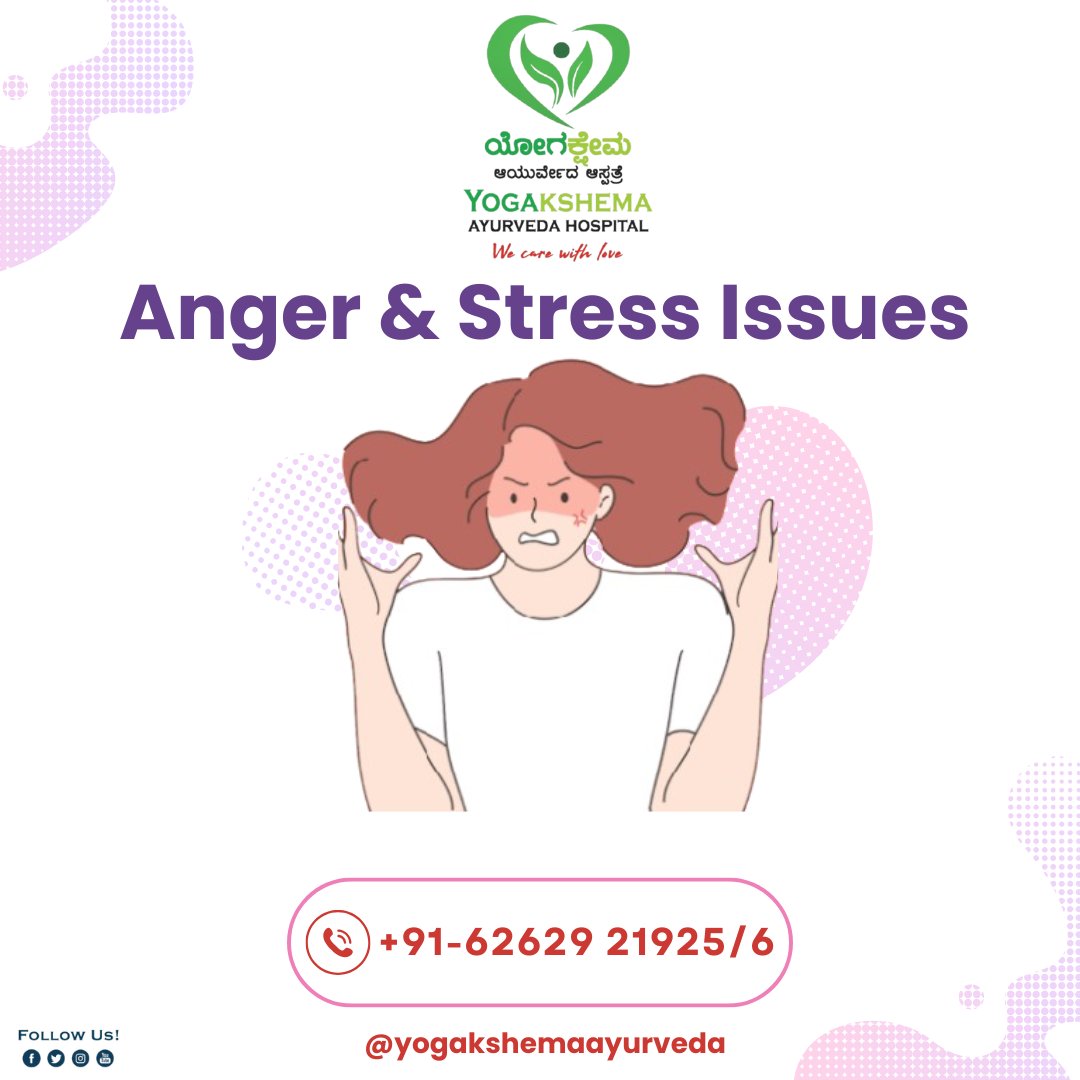 YogakshemaAyurv's tweet image. Say Goodbye to Anger &amp;amp; Stress with Ayurveda at @YogakshemaAyurv eda #Hospital #Kushalnagar
Struggling with anger and stress? Regain your inner peace with holistic treatments at Yogakshema Ayurveda Hospital, the trusted Ayurvedic hospital Karnataka.
#Doctor #Anger #Stress #Issues