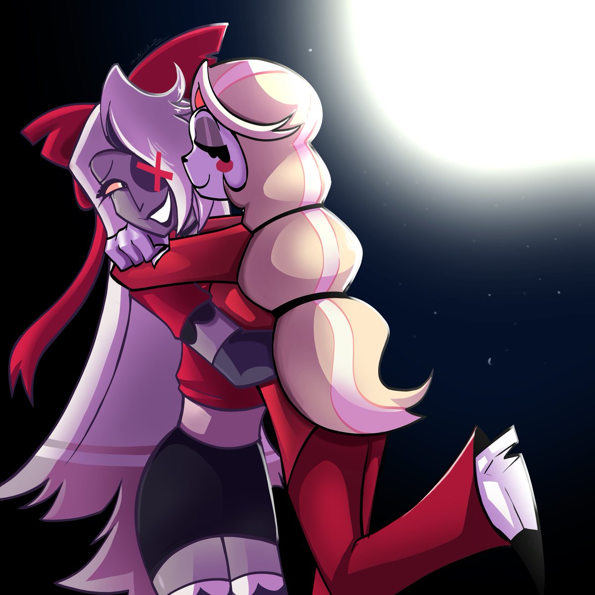 1107_gian's tweet photo. Happy late anniversary to hazbin hotel 
#HazbinHotel #chaggie https://t.co/hsxHdCDk41