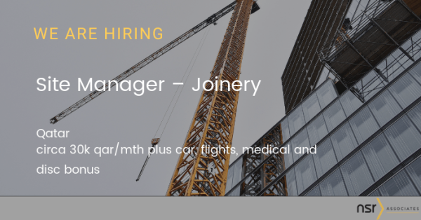 NSR_Associates's tweet photo. Site Manager – Joinery - Doha #Qatar
Leading Contractor embarking on a period of growth due to the fast growing increase in joinery projects
30,000 QAR Per Month + 🚗 , flights, medical & dis bonus
click 🖱
#dohajobs
#nsrassociates https://t.co/JWHc3wEiVZ https://t.co/6ndAlGQuZu