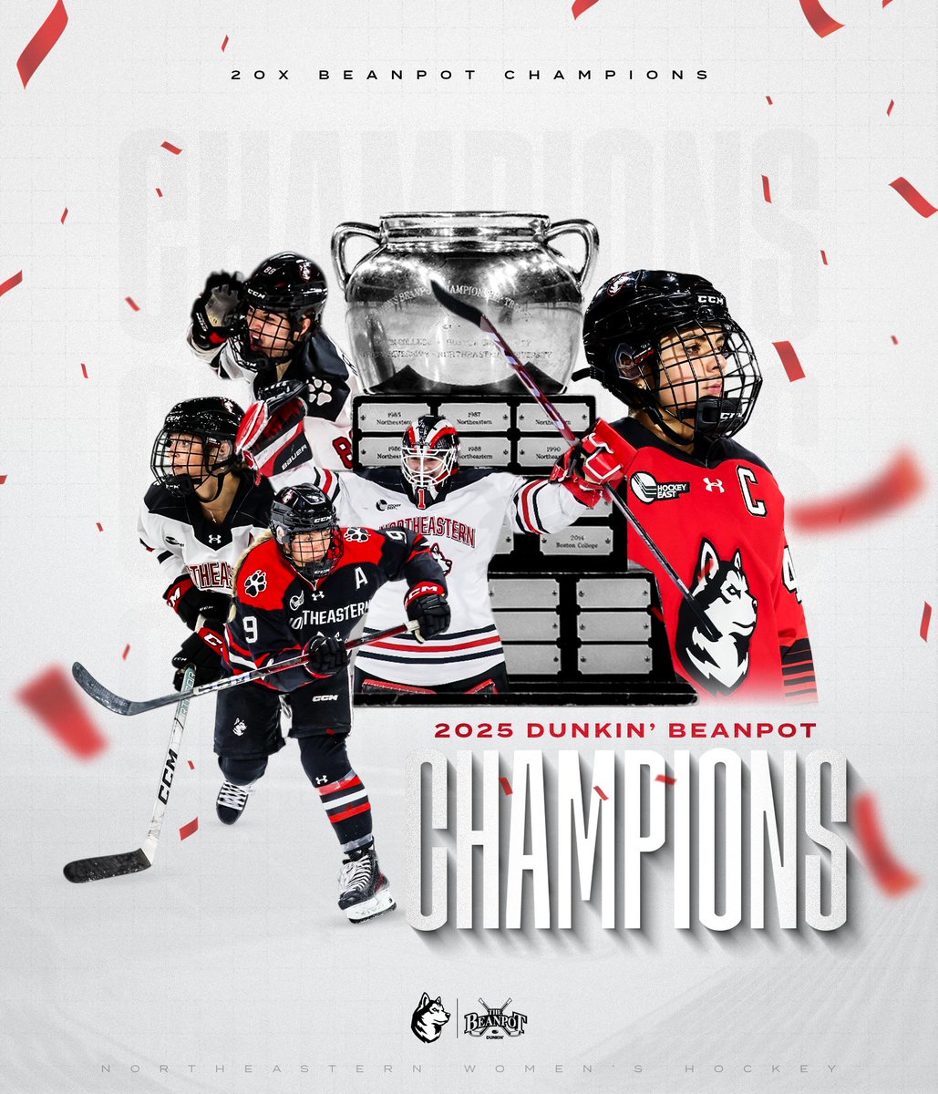 Boston was built by the Huskies. 

For the 20th time, the Huskies are BEANPOT CHAMPIONS!