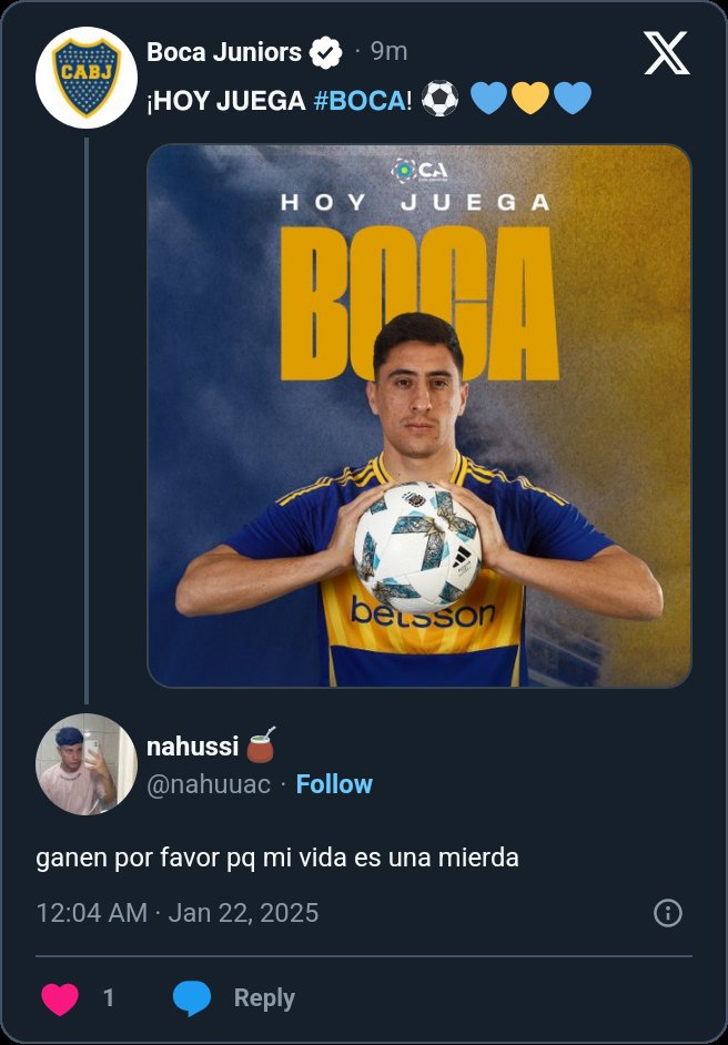 OoCBoca's tweet photo. Volvimos wacho🐂 https://t.co/WqHsIw5Cc3