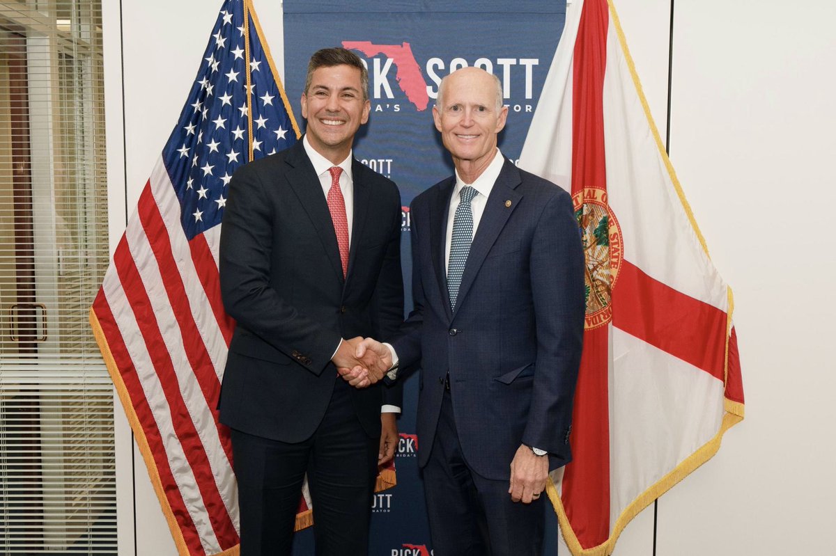 SenRickScott's tweet photo. .@EdmundoGU is the president-elect of Venezuela. 

Thank you to President Santiago Peña and the people of Paraguay for standing against Maduro’s evil regime and with the people of Venezuela calling for freedom. https://t.co/AwbHFhmQWN