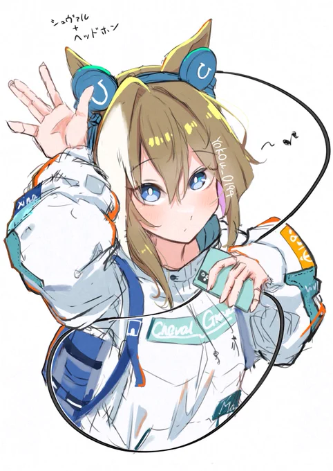 ウマ娘用のヘッドホンを描いてみたかったというらくがき
