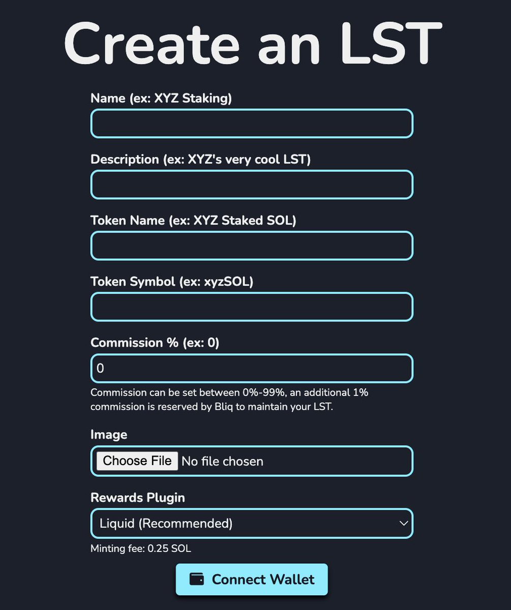 LST creators can customize their LST branding and choose a balanced commission that supports them (or another cause) while allowing users to accumulate staking rewards and incentivizing them to stake.

6/18