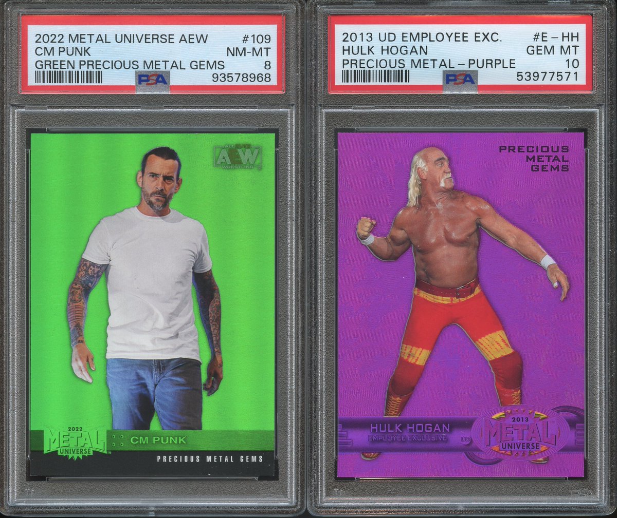 KNAPPCOLLECTION's tweet image. #PMG #HulkHogan #CMPUNK #WrestlingCards #PSA #TheHobby