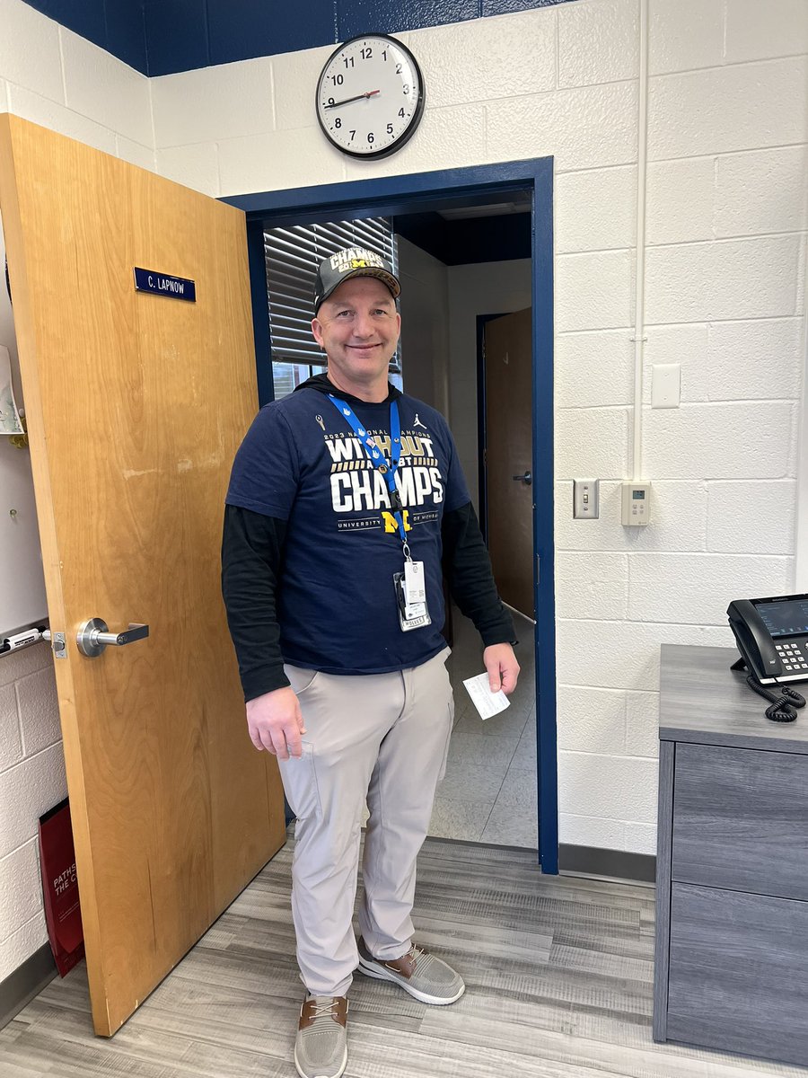 Kelley Daly (@daly_kelley) on Twitter photo Today was the first day of celebrating Mr. Daly, Deltona High School’s TOTY!!
It was a ‘Hail to the Victor’s’ kinda day!! Lots of faculty and staff in maize and blue! <a href="/DHSHappenings/">Deltona High School Happenings</a> <a href="/Mike_Daly66/">〽️ike Daly</a> Today was the first day of celebrating Mr. Daly, Deltona High School’s TOTY!!
It was a ‘Hail to the Victor’s’ kinda day!! Lots of faculty and staff in maize and blue! <a href="/DHSHappenings/">Deltona High School Happenings</a> <a href="/Mike_Daly66/">〽️ike Daly</a>
