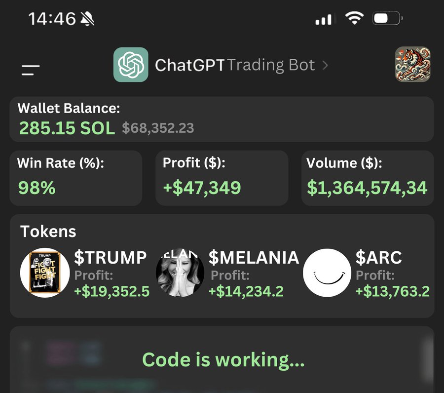 这个朋友利用ChatGPT编写了，交易memecoins的自动脚本

每周自动赚 47,000 美元下，非常惊人 

下面是他的操作思路和流程👇👇