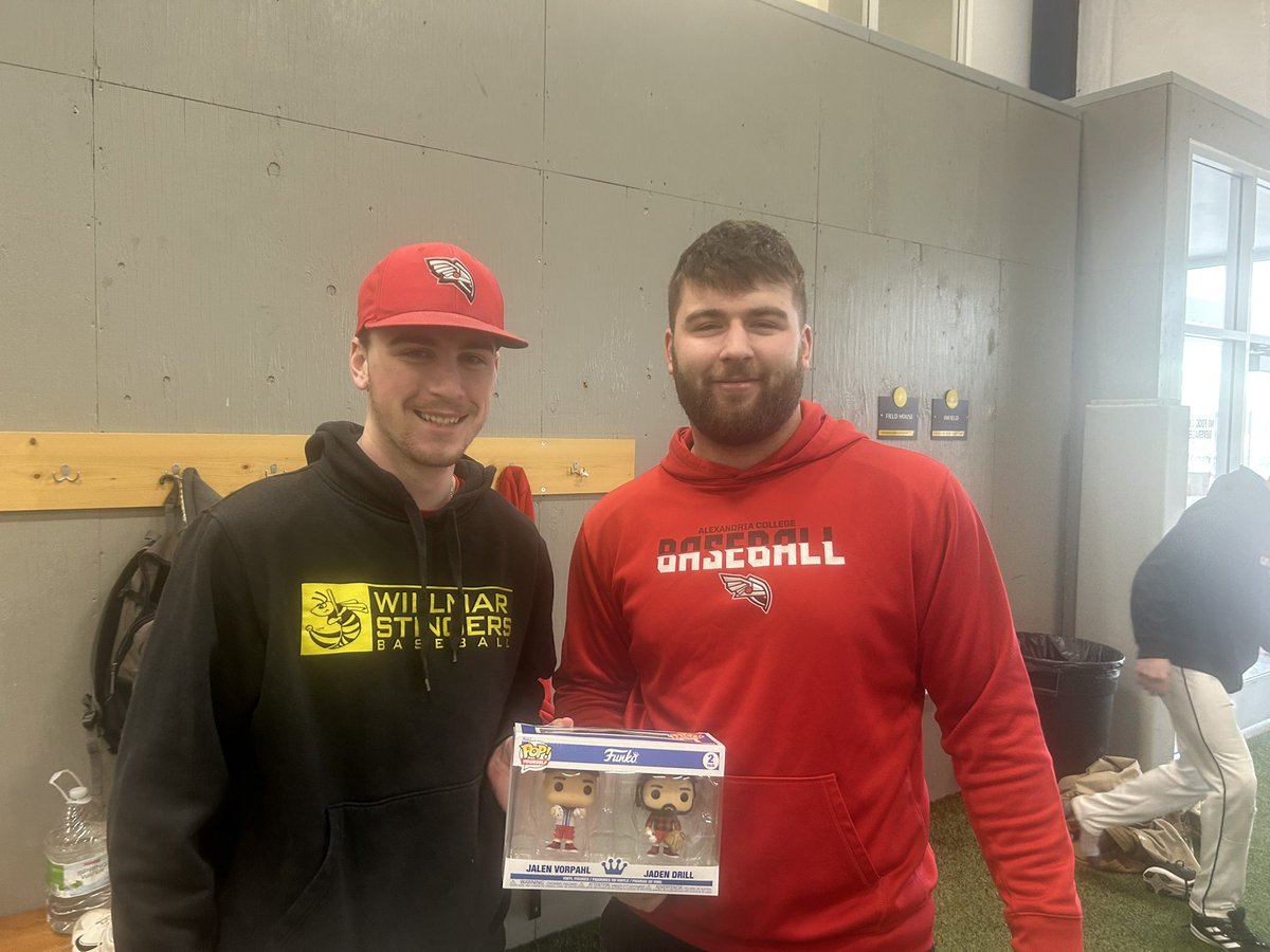 Brent Pakkala (@pakkalabrent) on Twitter photo Thank you <a href="/OriginalFunko/">Funko</a> <a href="/FunkoPOPsNews/">Funko POP News !</a> for making these “Legends.” <a href="/JalenVorpahl/">Jalen Vorpahl</a> & <a href="/jaden_drill/">Jaden Drill</a> displaying the Funko versions of themselves. These guys coming back this year has meant everything to the team! <a href="/ATCCBaseball/">Alexandria College Legends Baseball</a> Thank you <a href="/OriginalFunko/">Funko</a> <a href="/FunkoPOPsNews/">Funko POP News !</a> for making these “Legends.” <a href="/JalenVorpahl/">Jalen Vorpahl</a> & <a href="/jaden_drill/">Jaden Drill</a> displaying the Funko versions of themselves. These guys coming back this year has meant everything to the team! <a href="/ATCCBaseball/">Alexandria College Legends Baseball</a>