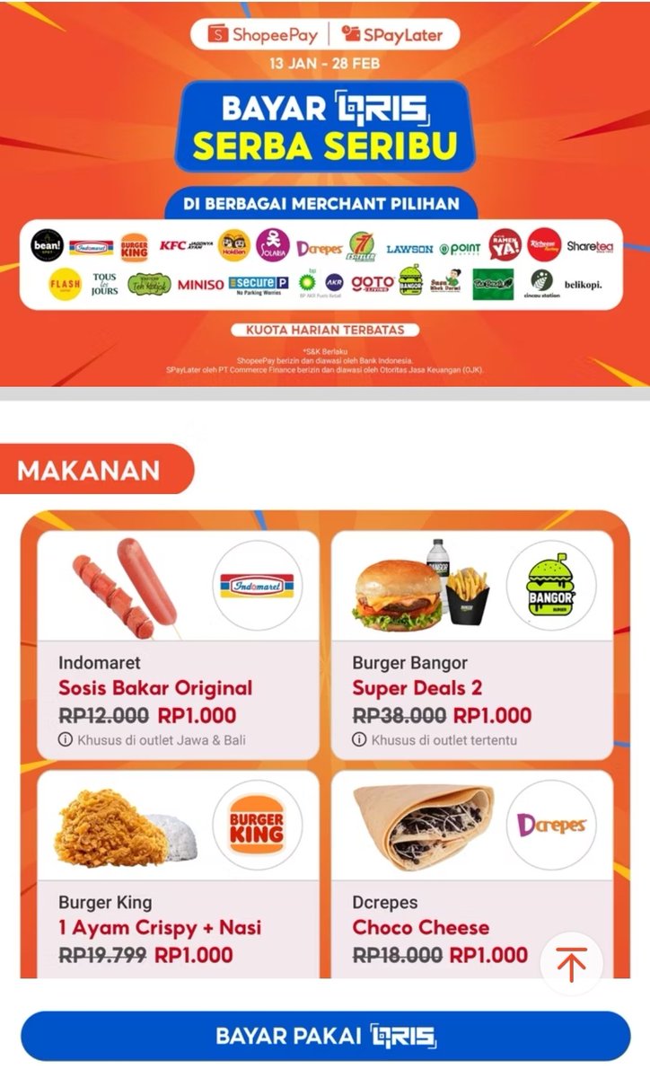 Jajan serba 1000
s.shopee.co.id/2AzQJReNyD

#zonajajan #zonauang️