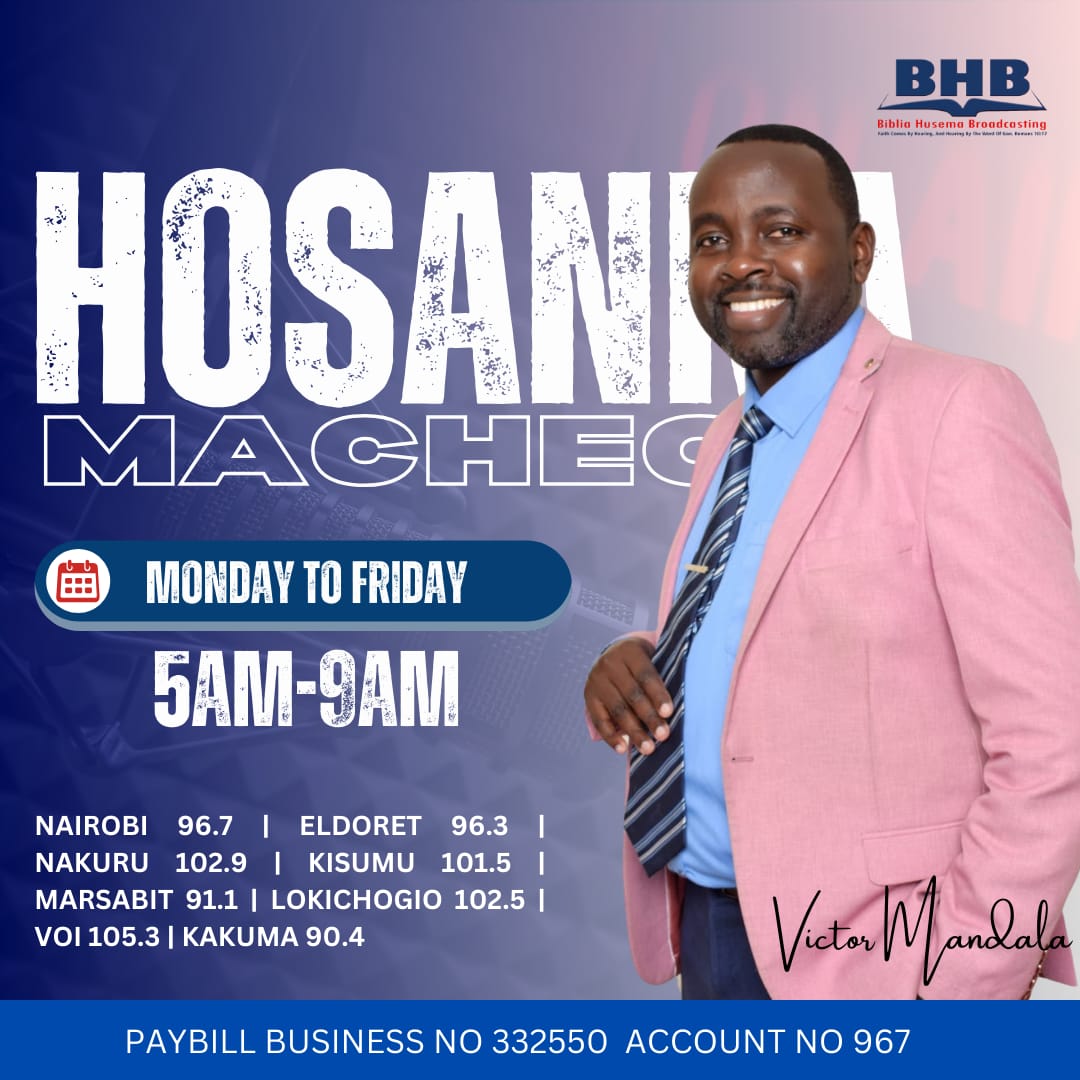 Biblia Husema 96.7fm (@bhusema) on Twitter photo HOSSANA MACHEO:-
Mungu hachelewi na hatachelewa
2 Petro 3:9
Bwana hakawii kuitimiza ahadi yake, kama wengine wanavyodhani anakawia, bali huwavumilia, maana hapendi mtu yeyote apotee, bali wote wafikie toba
youtube.com/watch?v=vOLZOV…
#HossanaMacheo #Himizo <a href="/BHusema/">Biblia Husema 96.7fm</a> <a href="/VictormandalaMc/">Victor Mandala</a> HOSSANA MACHEO:-
Mungu hachelewi na hatachelewa
2 Petro 3:9
Bwana hakawii kuitimiza ahadi yake, kama wengine wanavyodhani anakawia, bali huwavumilia, maana hapendi mtu yeyote apotee, bali wote wafikie toba
youtube.com/watch?v=vOLZOV…
#HossanaMacheo #Himizo <a href="/BHusema/">Biblia Husema 96.7fm</a> <a href="/VictormandalaMc/">Victor Mandala</a>